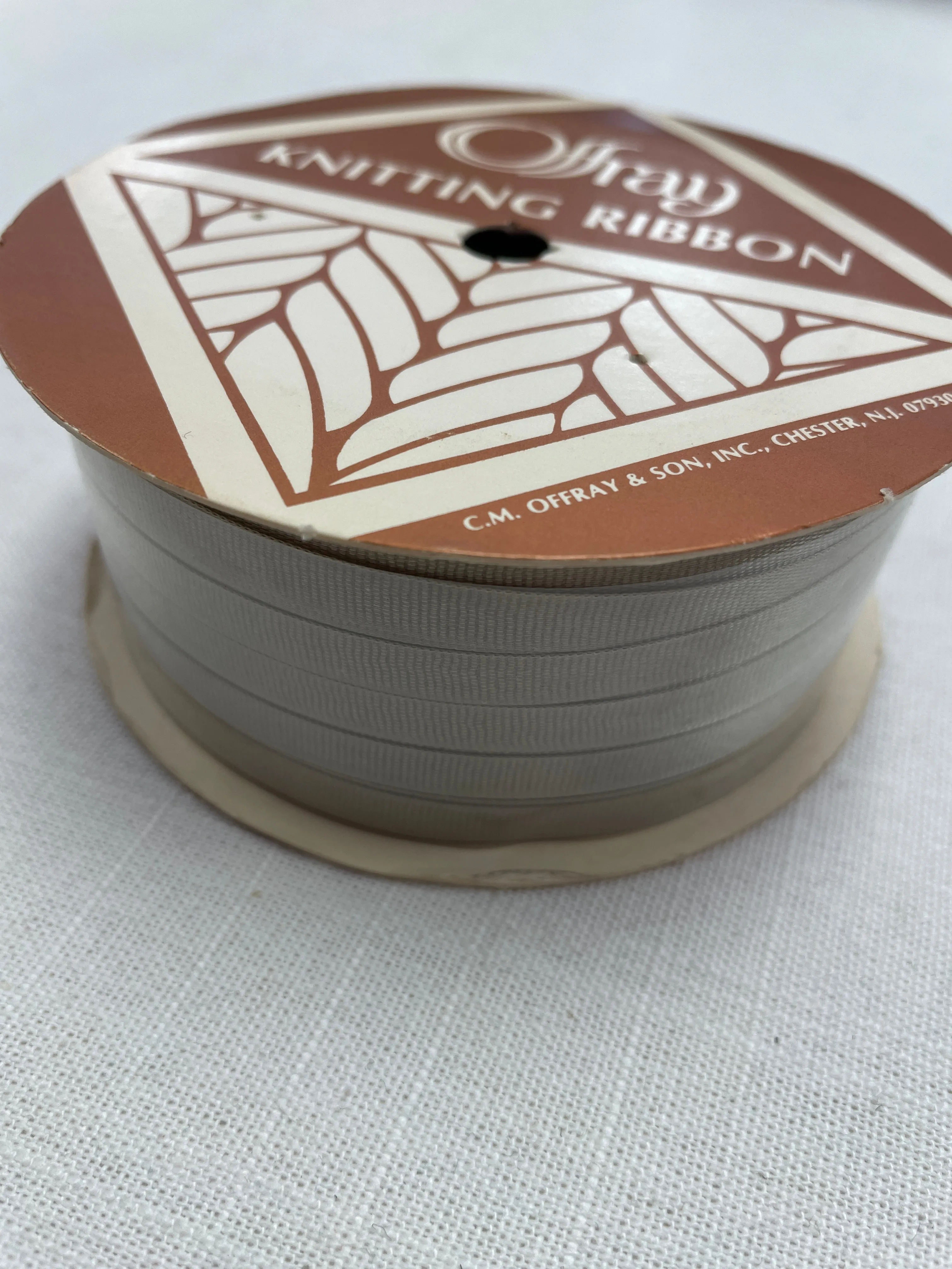 SALE Polyester Knitting Ribbon Vintage - Tawny Beige