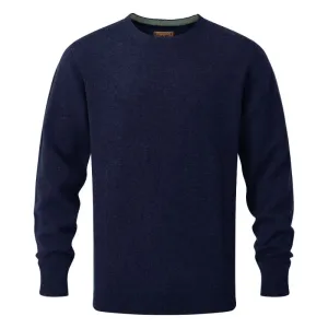 Schoffel Lambswool Crew Neck Mens Jumper - Navy