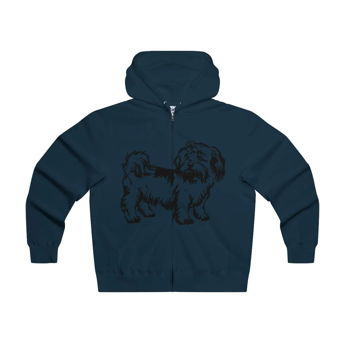 Shih Tzu Men's Lightweight Zip Hooded Sweatshirt