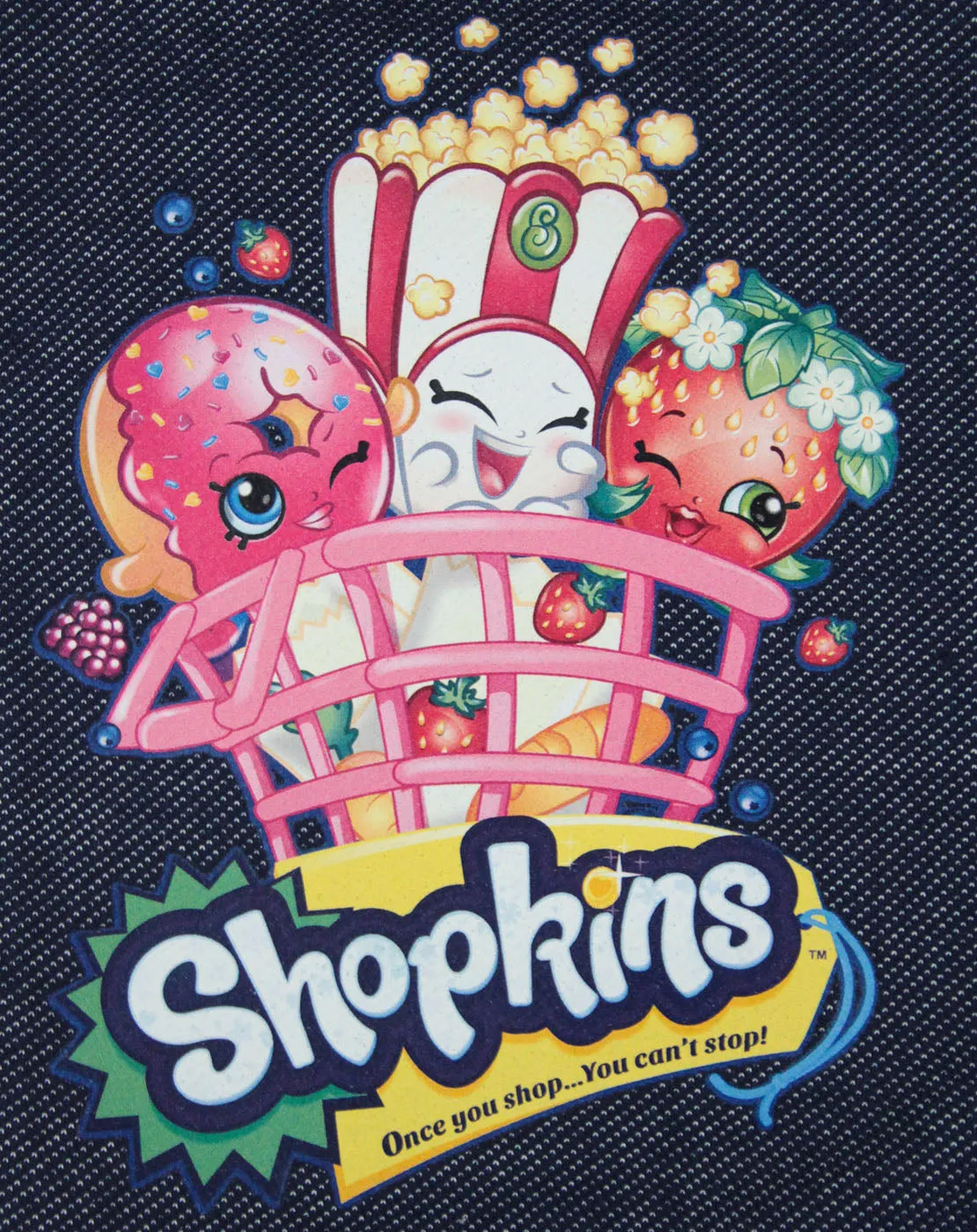 Shopkins Denim Look Girl's Character Leggings - Navy