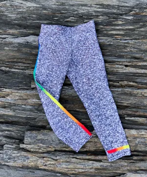 Silver Glitter Girls Leggings