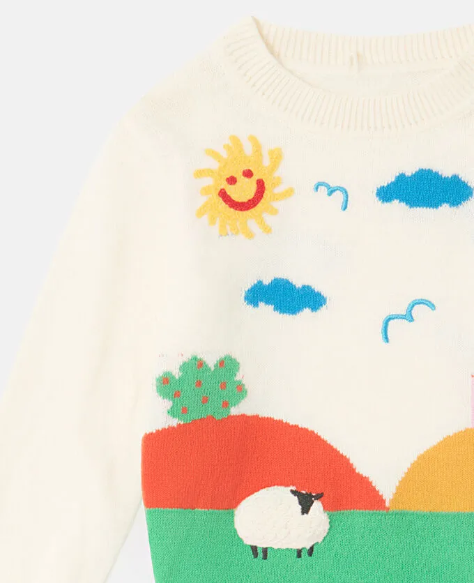 Stella McCartney Baby Farmyard Graphic Knitted Jumper