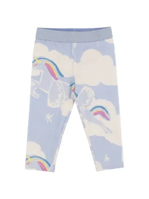 Stella McCartney Kids   Unicorn print organic cotton leggings 