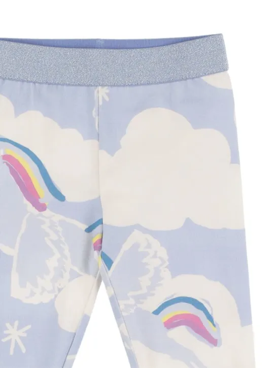Stella McCartney Kids   Unicorn print organic cotton leggings 