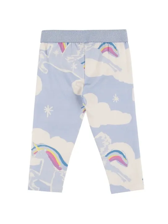 Stella McCartney Kids   Unicorn print organic cotton leggings 