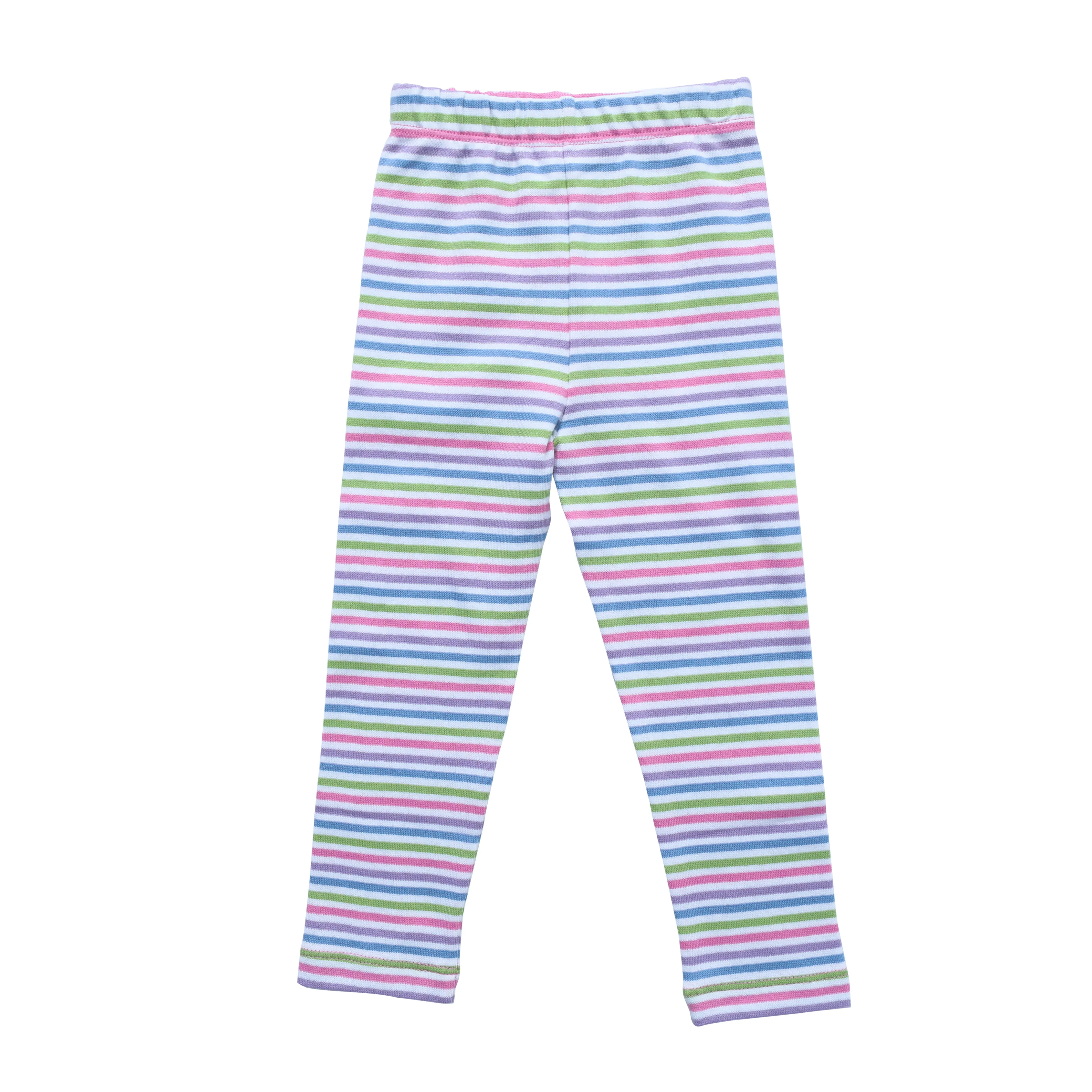 Straight Leggings -Lavender Multi Stripe
