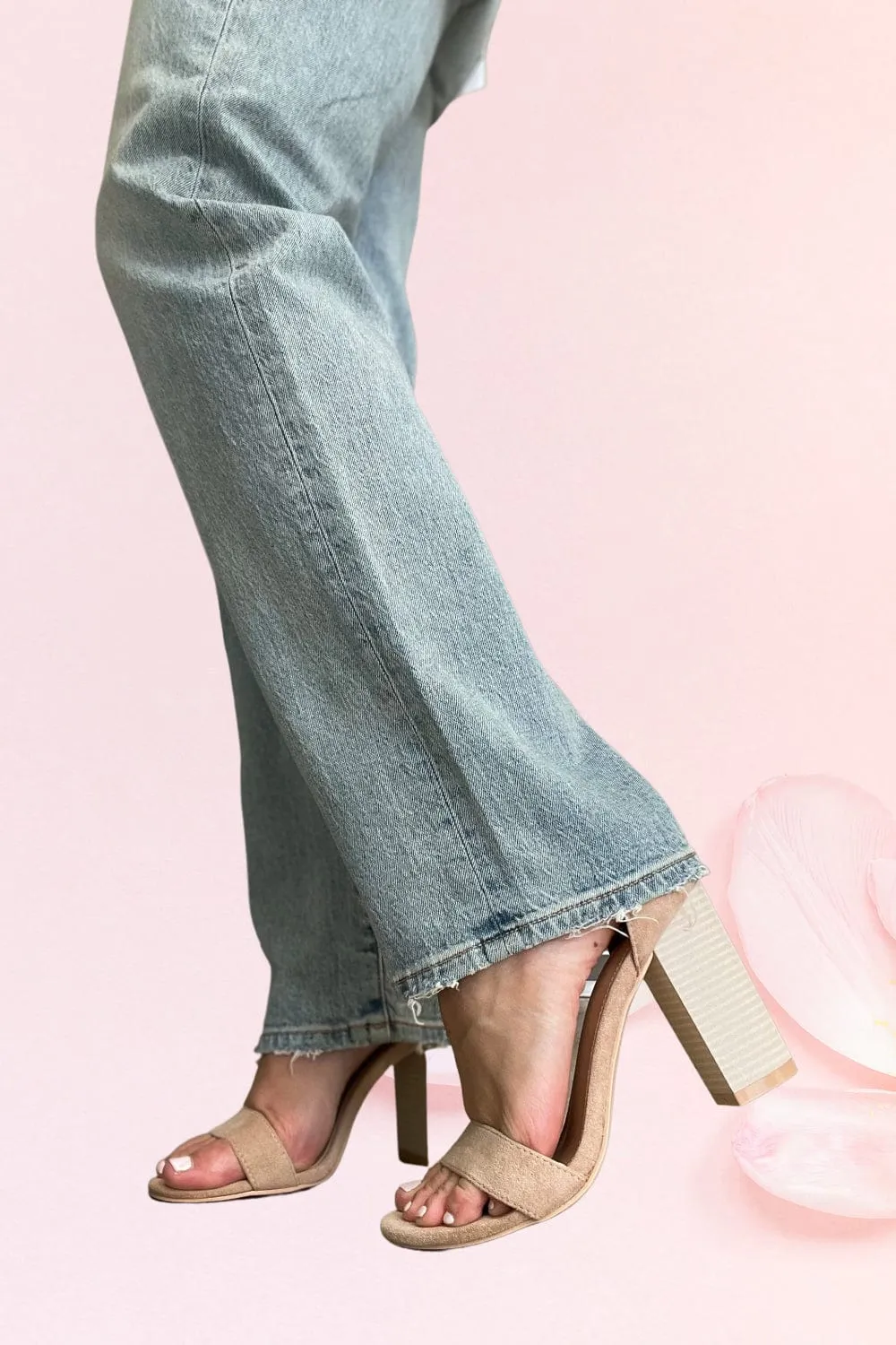 Sundaze High Rise Crossover Dad Jean in Bubble Bath