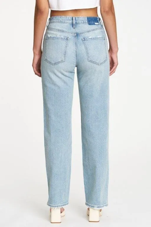 Sundaze High Rise Crossover Dad Jean in Bubble Bath