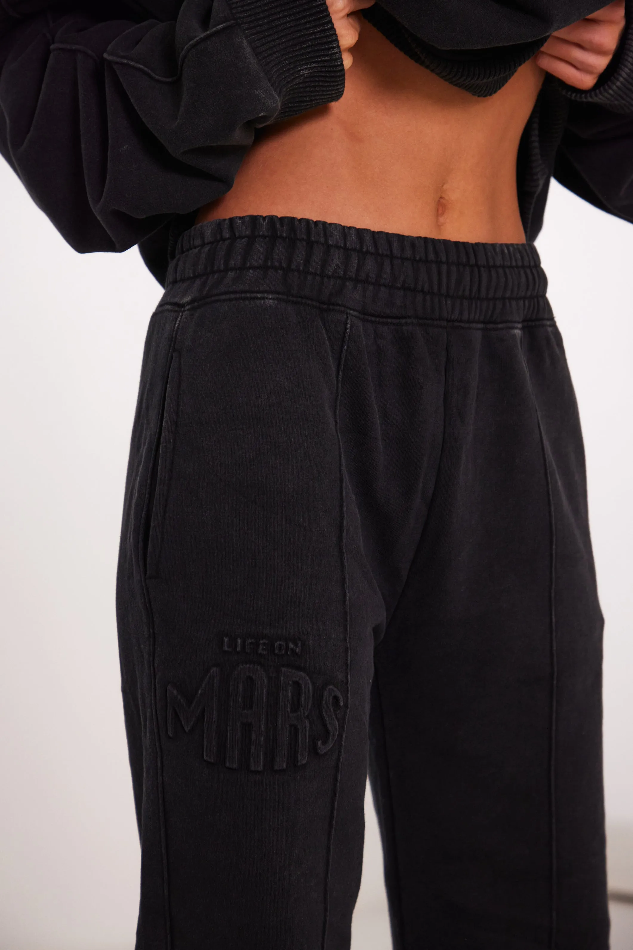 The Embossed Joggers - Charcoal