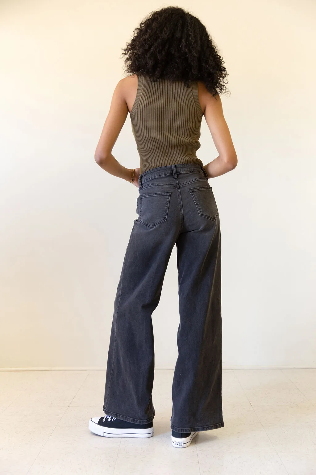 The Olivine High Rise Wide Leg Jeans by Nectar Premium Denim