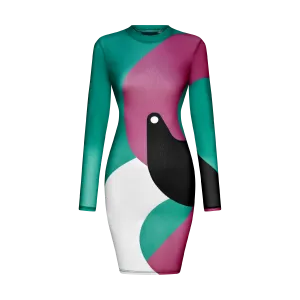 THE TERIDAE VIBES MESH DRESS-OCEANO