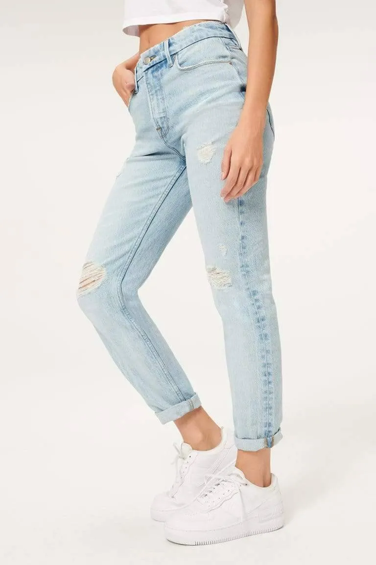 The Weekender Good Girlfriend High Rise Denim Light Blue