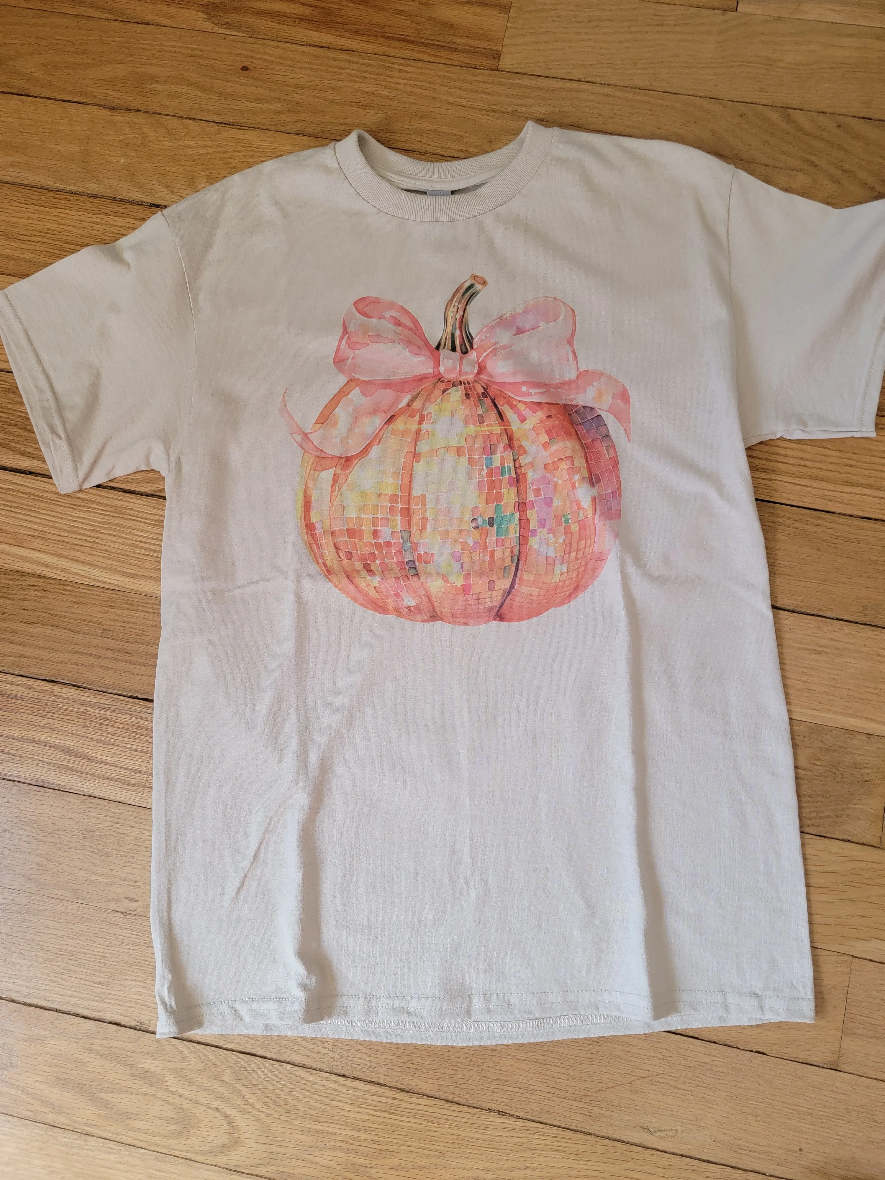 Tops - Pumpkin w/Pink Bow