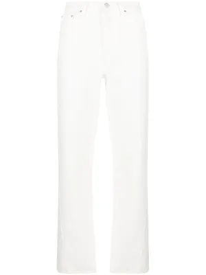 Twisted Seam Denim Full Length Jeans