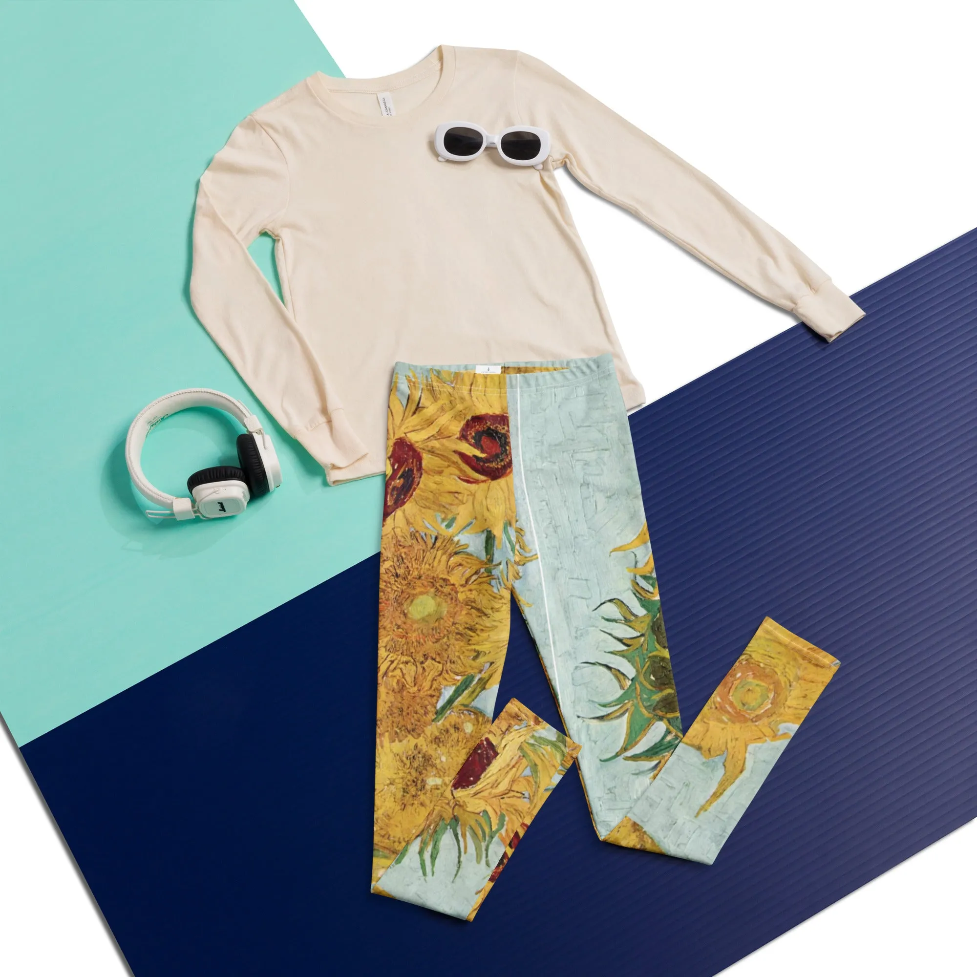Van Gogh Inspired Sunflowers Teen Leggings