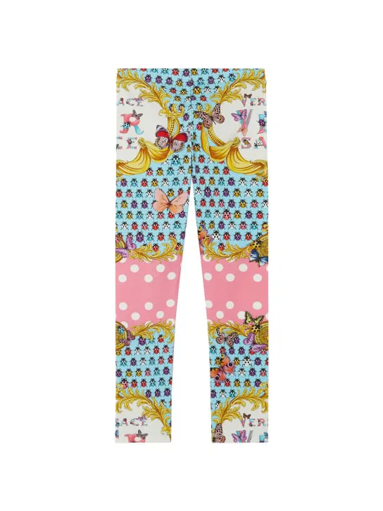 Versace   Printed cotton leggings 