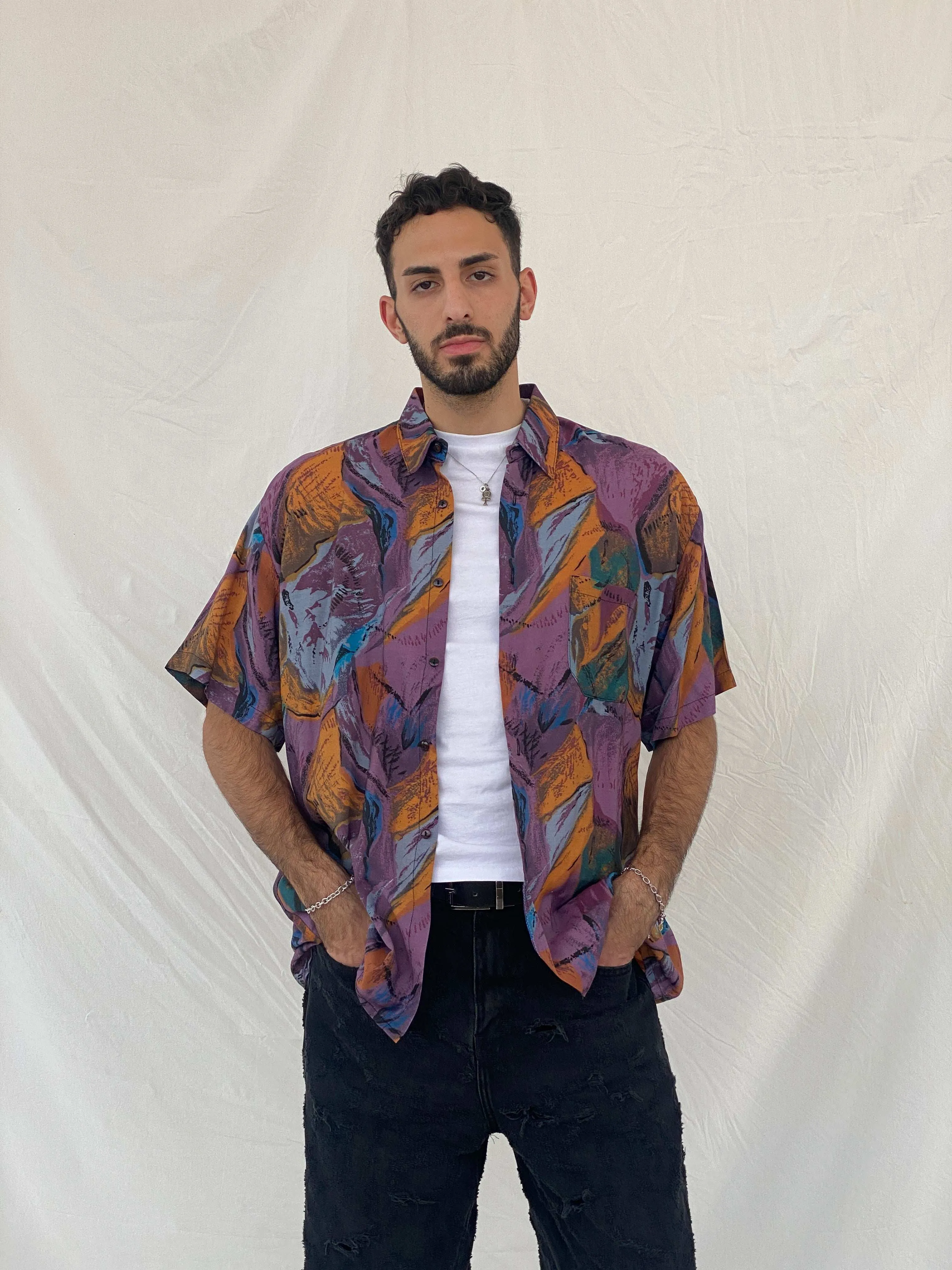 Vintage Dobox Printed Shirt Size XL