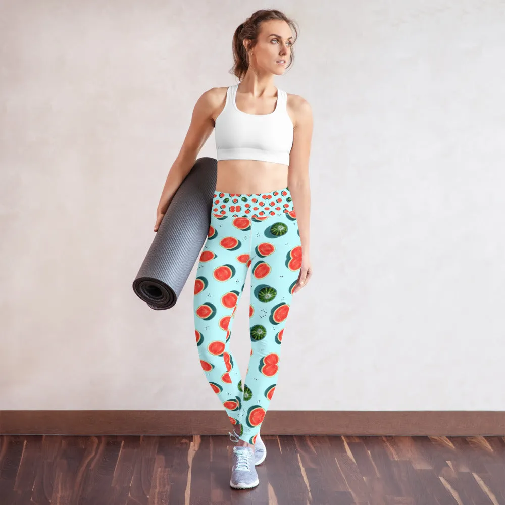 Watermelon Yoga Leggings