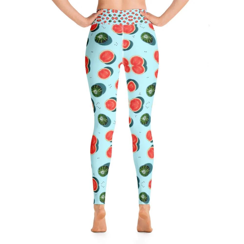 Watermelon Yoga Leggings