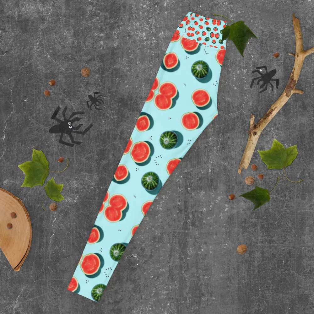 Watermelon Yoga Leggings