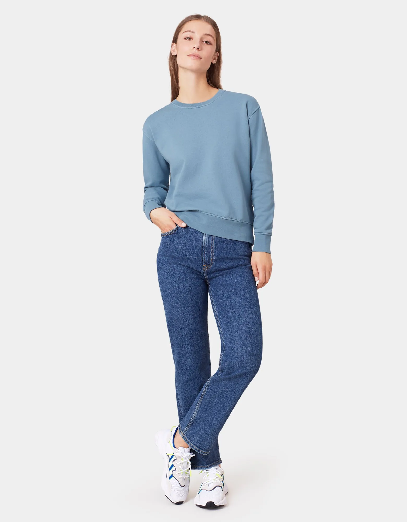 Women Classic Organic Crew - Optical White