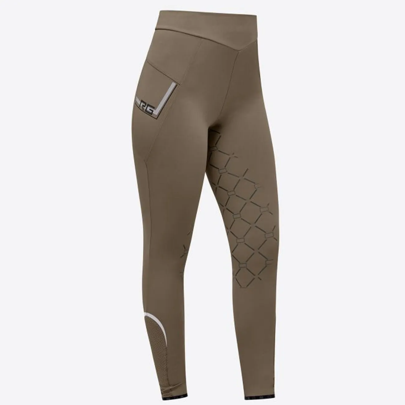 WOMEN&#x27;S LEGGINGS WITH KNEE GRIP AND POCKET GREEN
