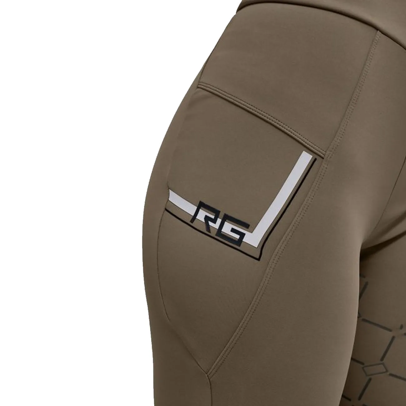 WOMEN&#x27;S LEGGINGS WITH KNEE GRIP AND POCKET GREEN