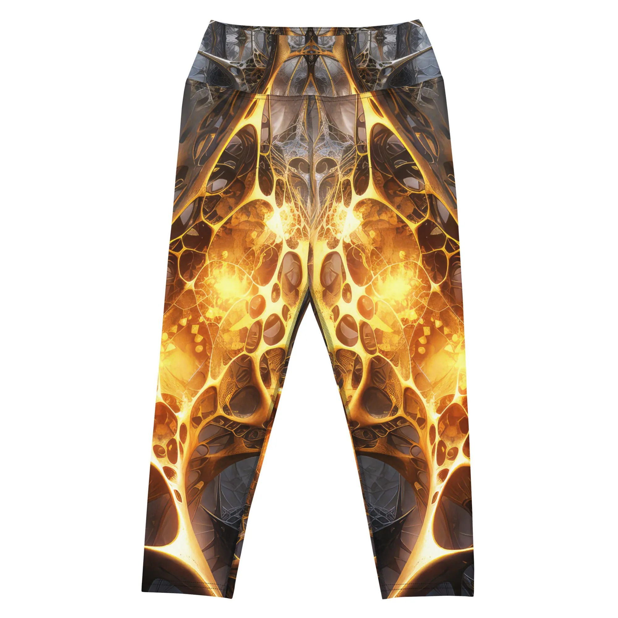 Yoga Capri Leggings Metal Neurons