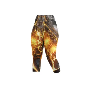 Yoga Capri Leggings Metal Neurons