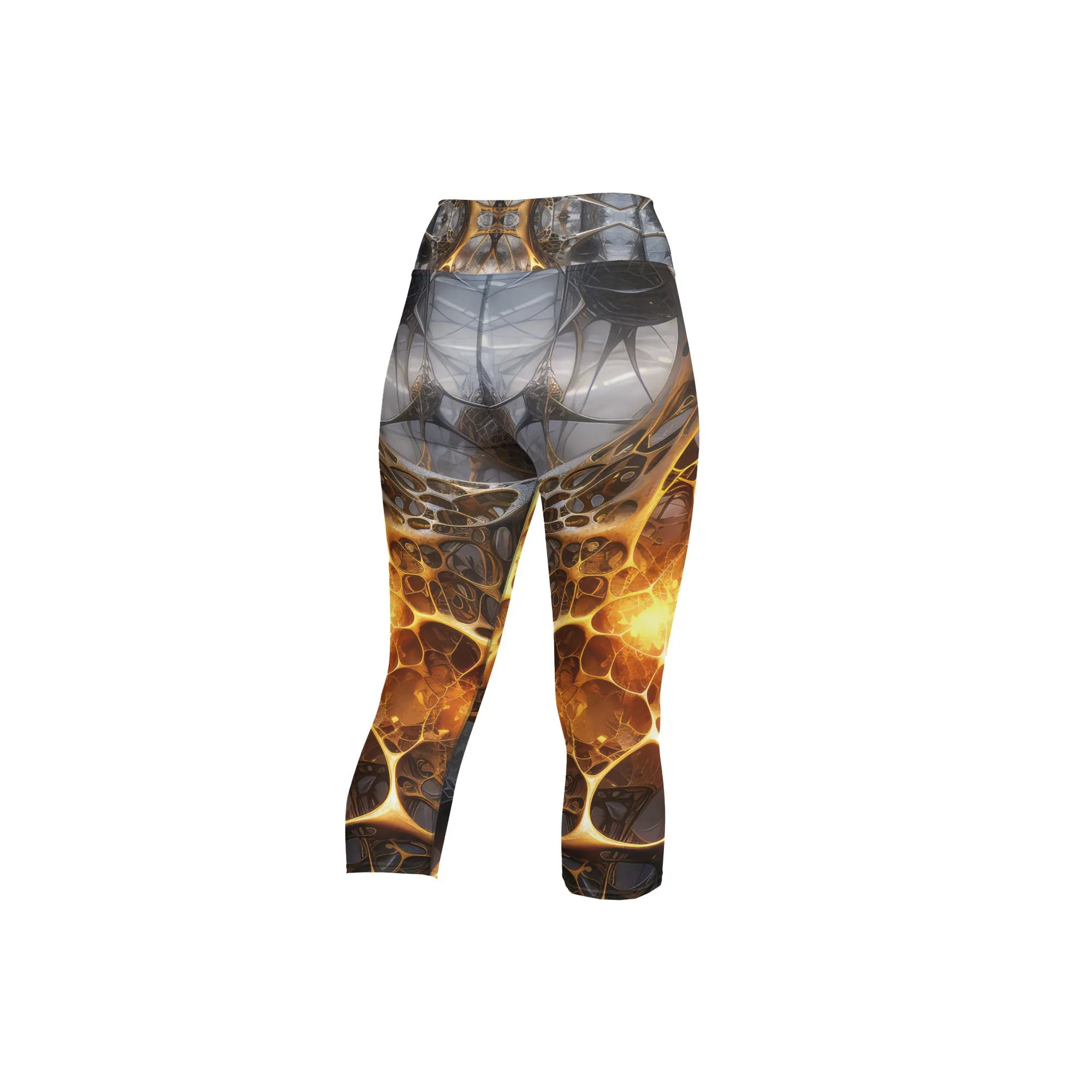 Yoga Capri Leggings Metal Neurons